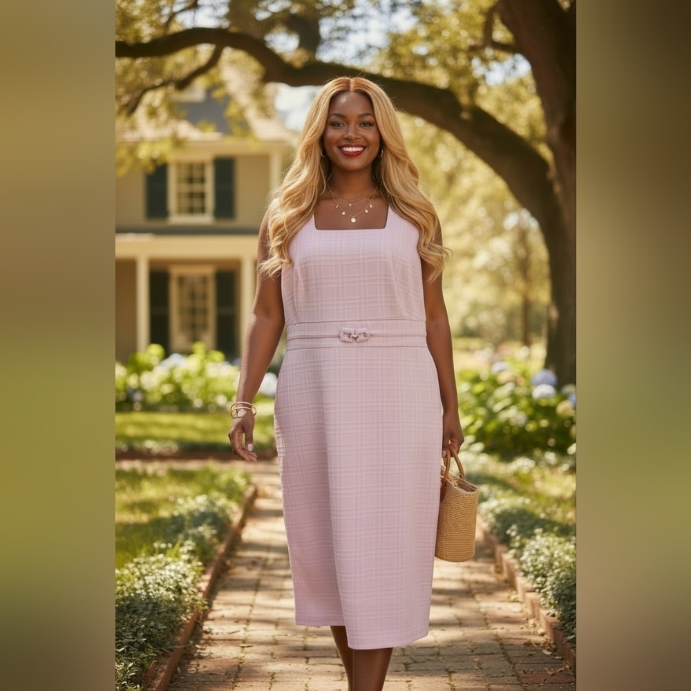 Enfocus Studio Barbiecore Pink Midi Dress Size 14